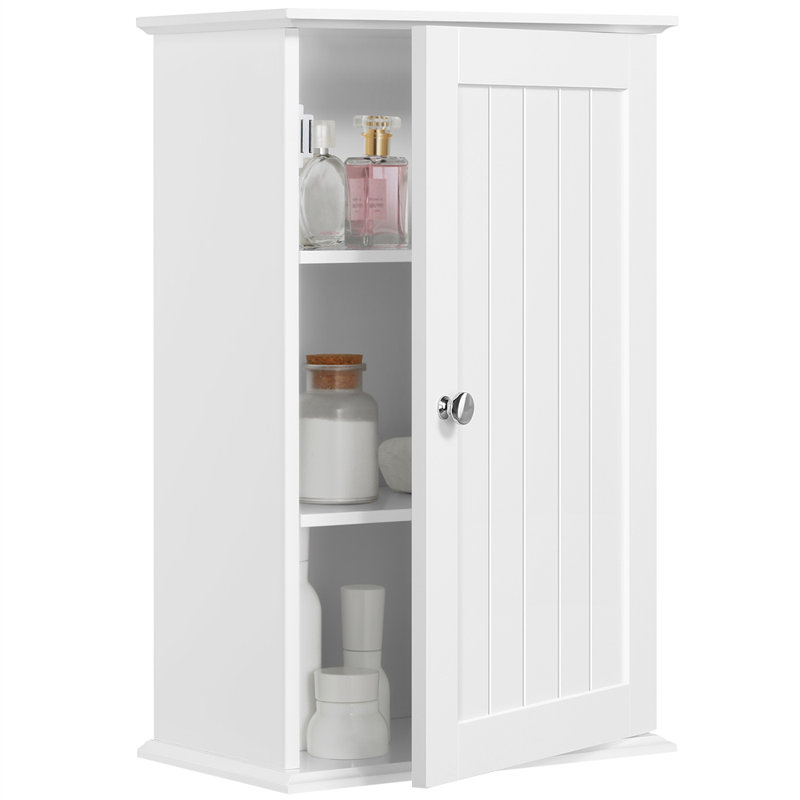 Wall Bathroom Cabinet with Single Door, White
