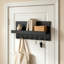 Porte-clés mural avec 7 crochets et tablette décorative pour l'organisation du vestibule, style maison de campagne en bois, installation facile-132438945