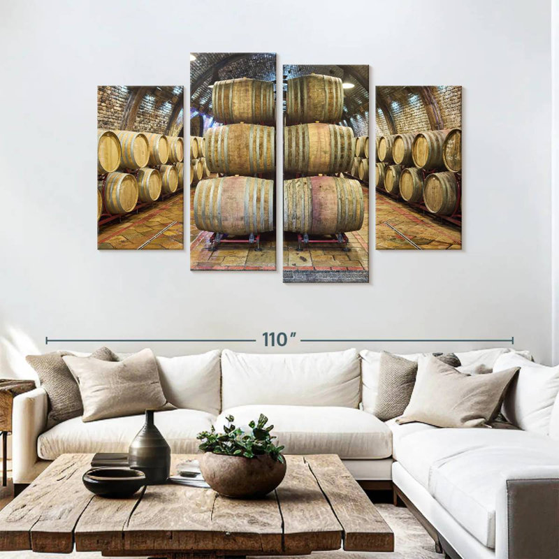 Barils à vin, H 54 po x l 84 po