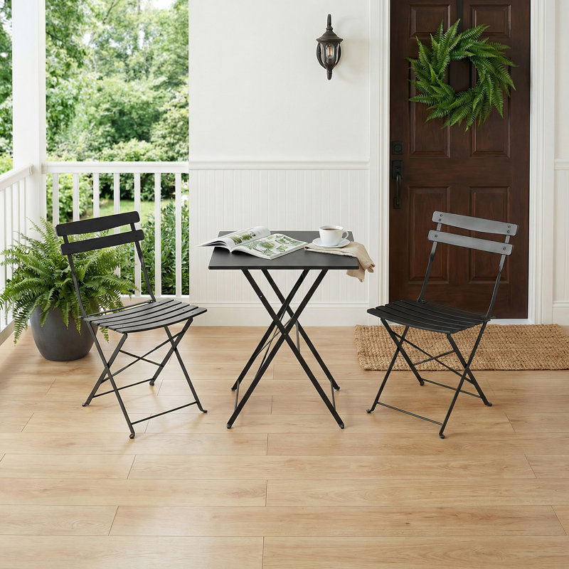 Patio Dining Set with, Black