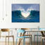 Vague de cœur océanique sur toile-1855432047