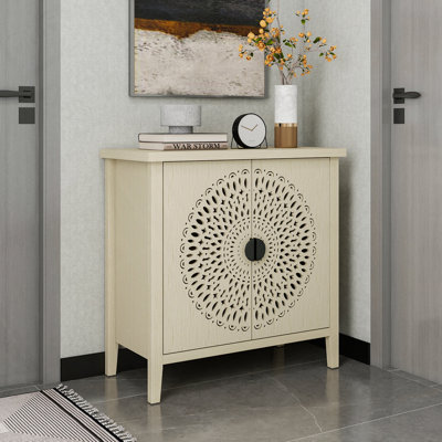 Armoire de rangement à 2 portes avec tablette réglable pour le salon, la salle à manger et la cuisine