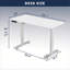 Bureau électrique à hauteur réglable 55 po x 24 po à double poutre pour bureau à hauteur fixe pour la maison et le bureau
