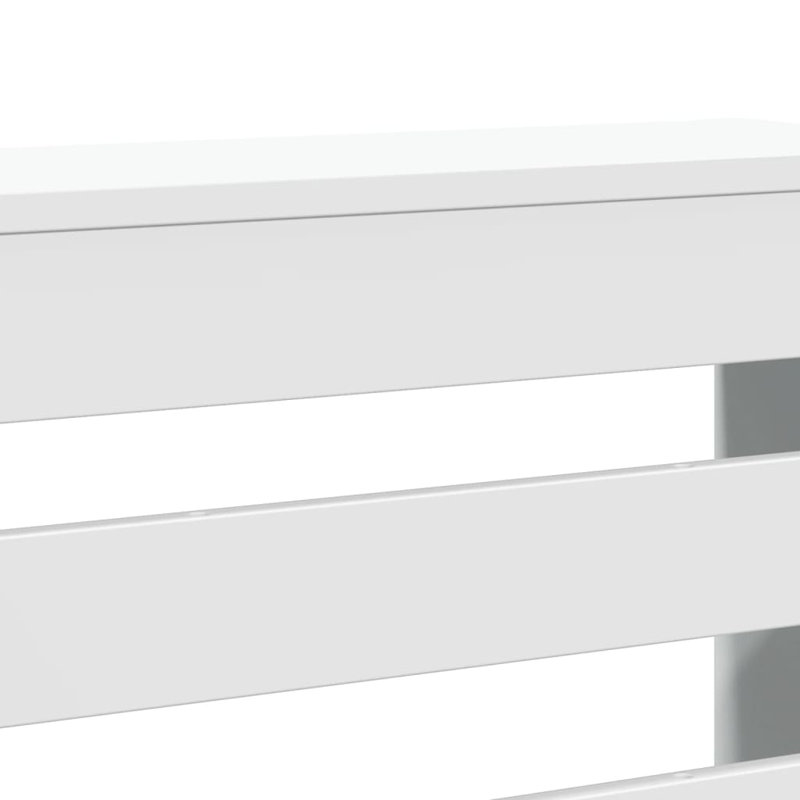 Large Radiator Cover, White, 149 x 20 x 82 cm, Horizontal Slats