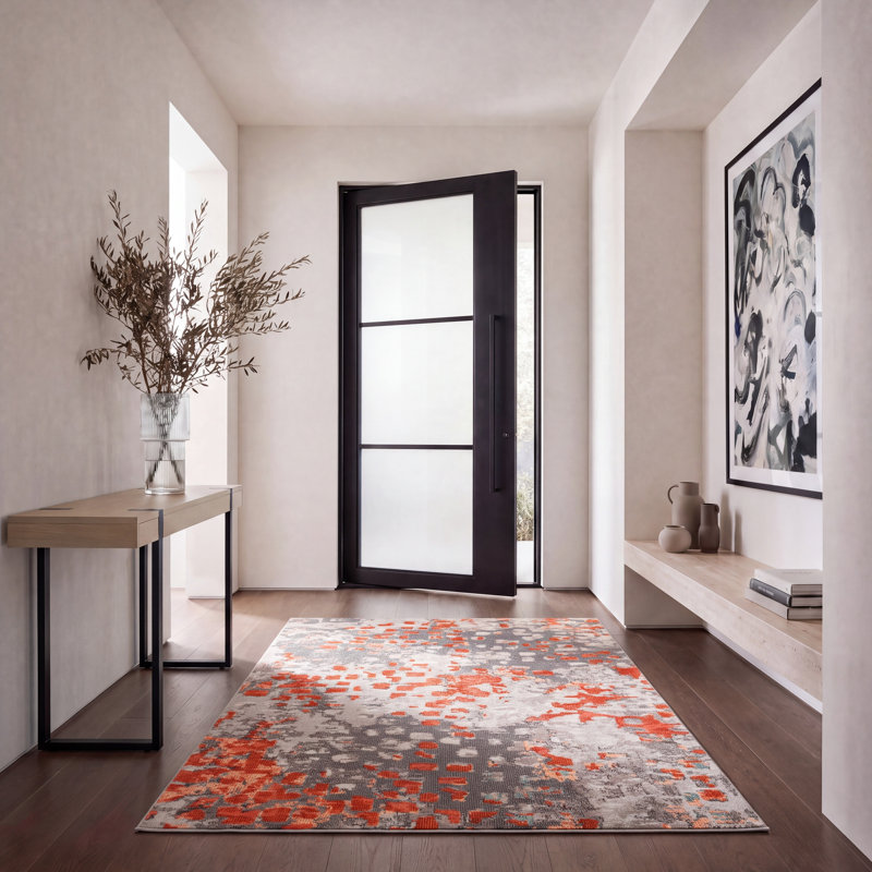 Tapis performance abstrait Poche, Rectangle 5 pi 3 po x 7 pi 6 po