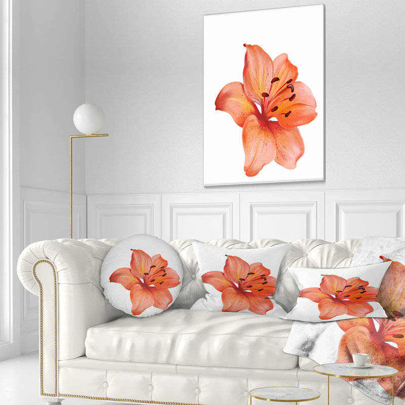 Coussin lombaire en lilys floral magnifique