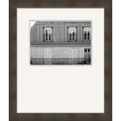 Toit d'étain Paris, reproduction de photo sur verre encadrée