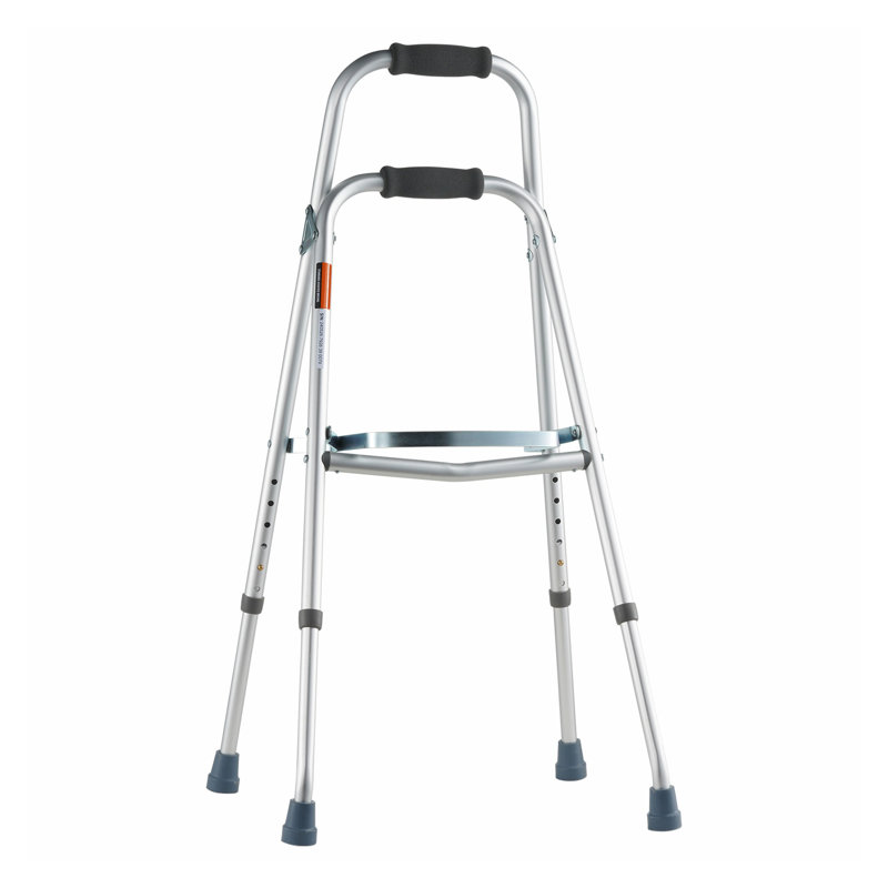 Adjustable Height Folding Hemi Walker - Lightweight Aluminum One Arm Mobility Aid for Seniors & Adults