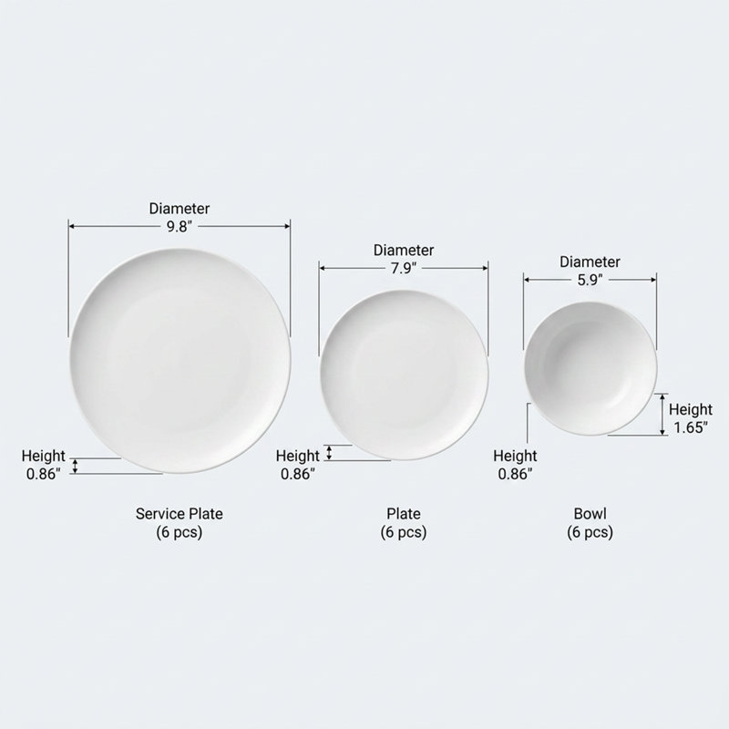 Service de table en porcelaine blanche et anthracite Artisan Botanical Leaf (service de 18 pièces pour 6 personnes)