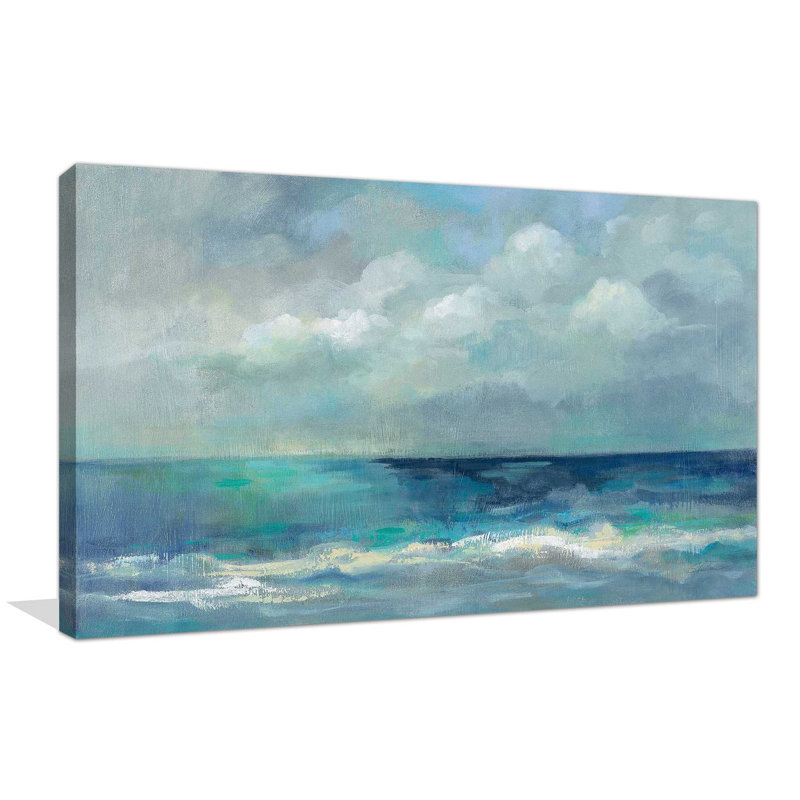 Nuage et mer - Peinture, Toile tendue, H 36 po x l 60 po x P 1,5 po