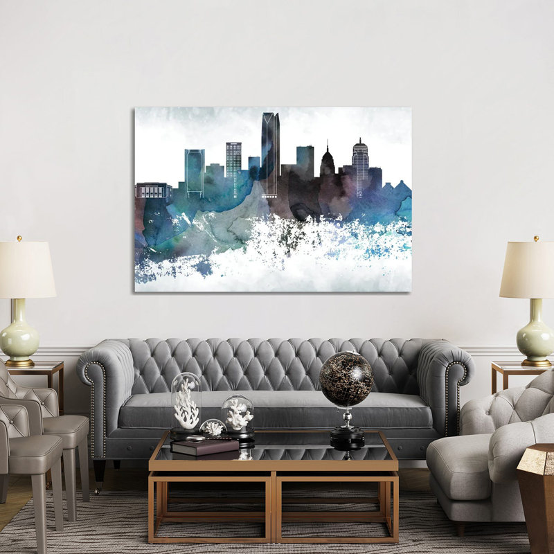 Oklahoma Bluish Skylines - Wrapped Canvas Painting, 152.5 cm H x 101.5 cm W