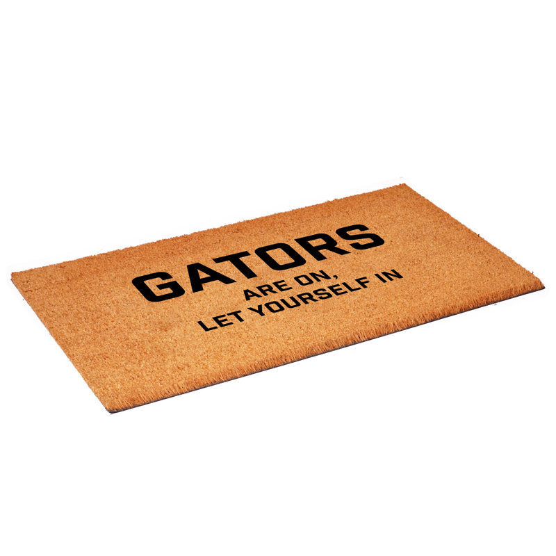 Gators are on let yourself in Doormat, 17" W x 29" L