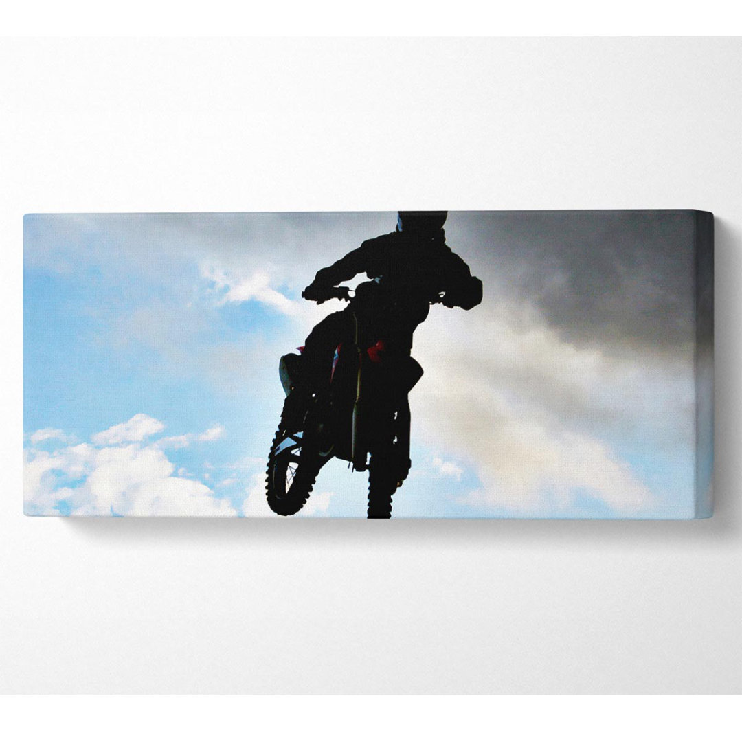 Motorcross Freestyle In The Sky - Kunstdrucke auf Leinwand