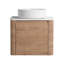 Meuble-lavabo mural 24 po avec lavabo en céramique imitation chêne