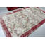 Tapis turc vintage tissé à la main avec un motif floral dans une grande zone rouge avec de la laine bohémienne, idéal pour une décoration d'inspiration antique