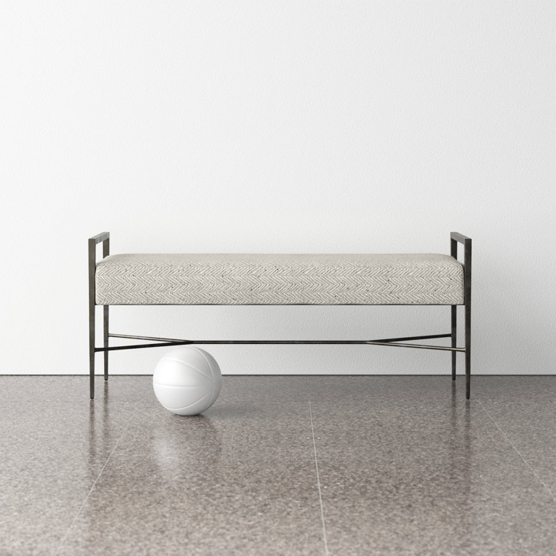Genevieve Upholstered Bench, Cream