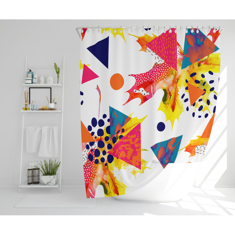 Fleenor Polyester Shower Curtain, 168cm H x 168cm W