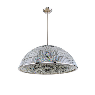 Doma 1 LT Polished Nickel/Clear Chandelier Allegri