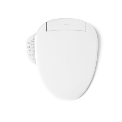 Siège de toilette à bidet allongé PureWash E590, bidet chauffant pour toilette existante, veilleuse