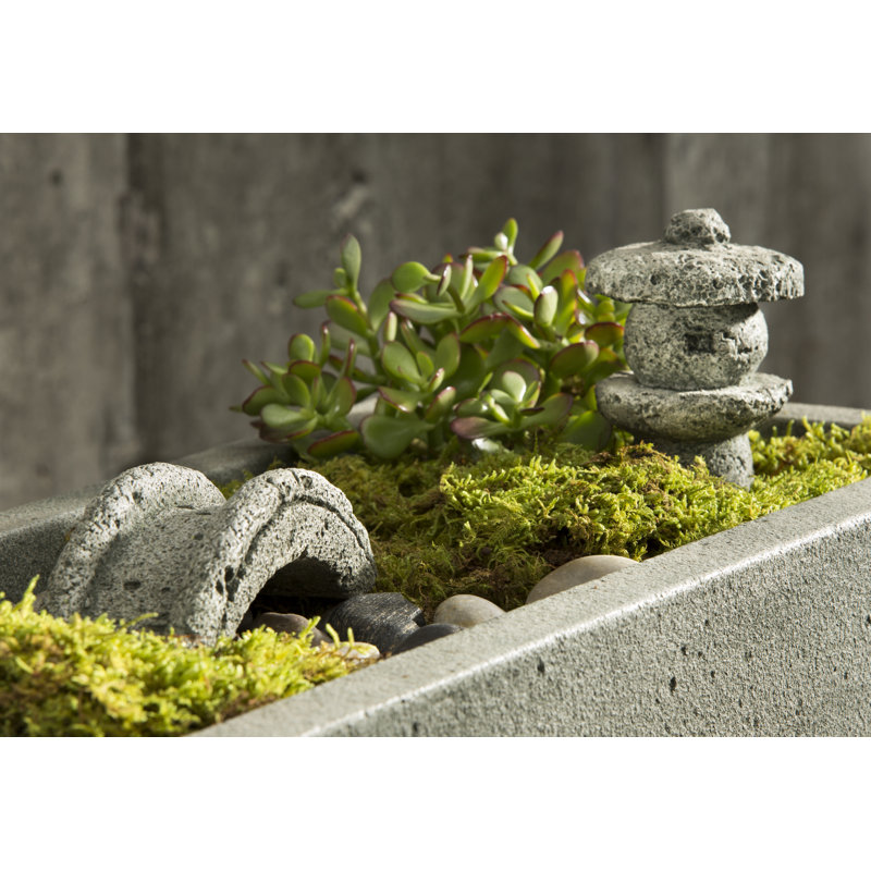 2 Piece Tranquility Garden Statue Set, Travertine