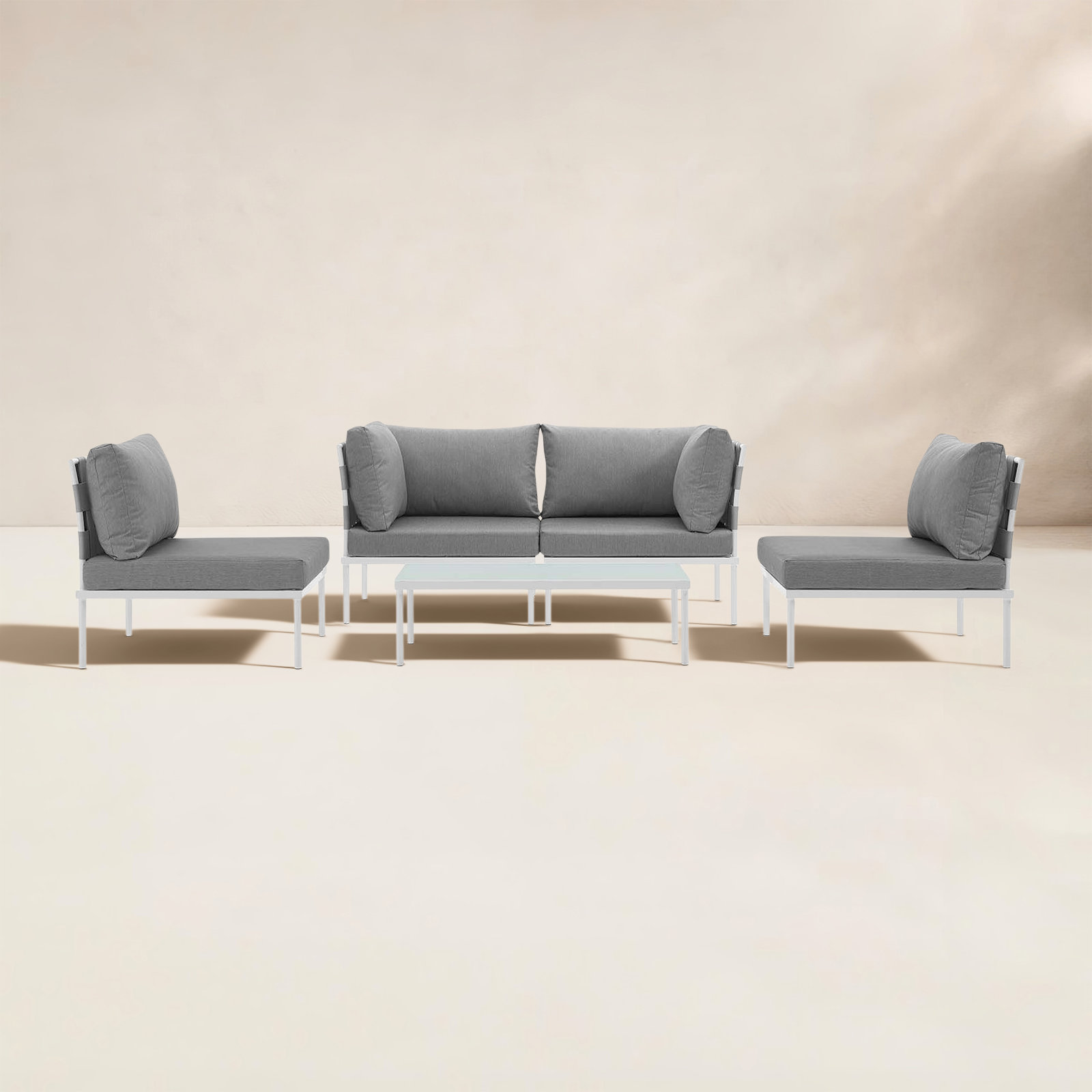 Harmony 5-Person Patio Seating Group, Gray