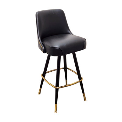 Tabouret de bar pivotant capitonné