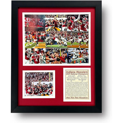 Indiana Hoosiers | 2025 CFP National Champions | Collectible Hoosier Football Memorabilia | Framed Picture & Photo Collage Gift, Man Cave Wall Art, Home & Room Decor | 12x15 Mosaic
