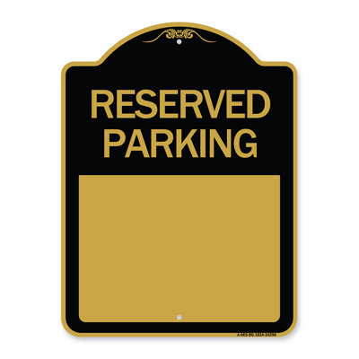 Enseigne Signmission Designer Series - Stationnement vide | Enseigne architecturale noire et dorée en aluminium de gros calibre 18 po x 18 po | Protégez votre entreprise et votre commune | Fabriqué aux États-Unis