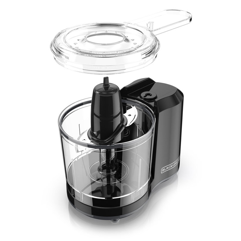 Hachoir électrique de 1,5 tasse BLACK+DECKER, pulsation à une touche, moteur de 150 W, lame qui reste affûtée, va au lave-vaisselle