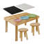 Table sensorielle en bois avec 2 chaises pour tout-petits 1 à 3, ensemble de chaises pour enfants avec planches à jouer pour jouer au sable et à l'eau