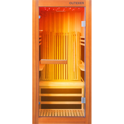 Saunas infrarouges 1495w Saunas en bois Sauna intérieur simple en bois Douglas