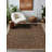 Malika Collection Digital Print Cotton-Polyester Brown Oriental Rug-240955207