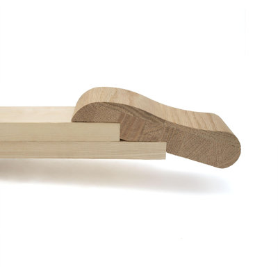 1-1/2in H x 6-5/8in W Unfinished Rail Red Oak