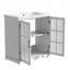 Meuble-lavabo de salle de bain avec lavabo en céramique-449509226