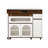Extendable Dining Table with Extra-Long Folding Top, Rolling Kitchen Island with Drawers, Power Outlet and Brake lock, Storage Cabinet for Kitchen and Dining Room (Walnut + Creamy White)-1395282970