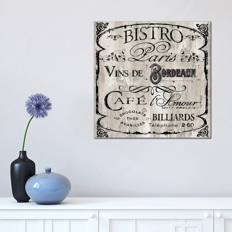 Paris Bistro III by Color Bakery - Wrapped Canvas Print, 45.72 cm H x 45.72 cm W