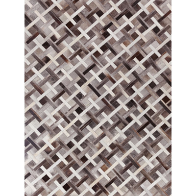 Natural Hide Cowhide Geometric Area Rug