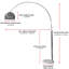 Ioanna Chrome Arched Floor Lamp