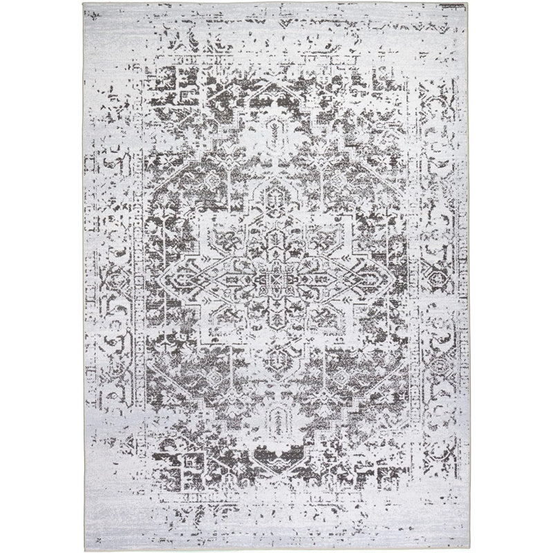 Jasmari Washable Abstract Indoor Rug, Rectangle 5'4" x 8'