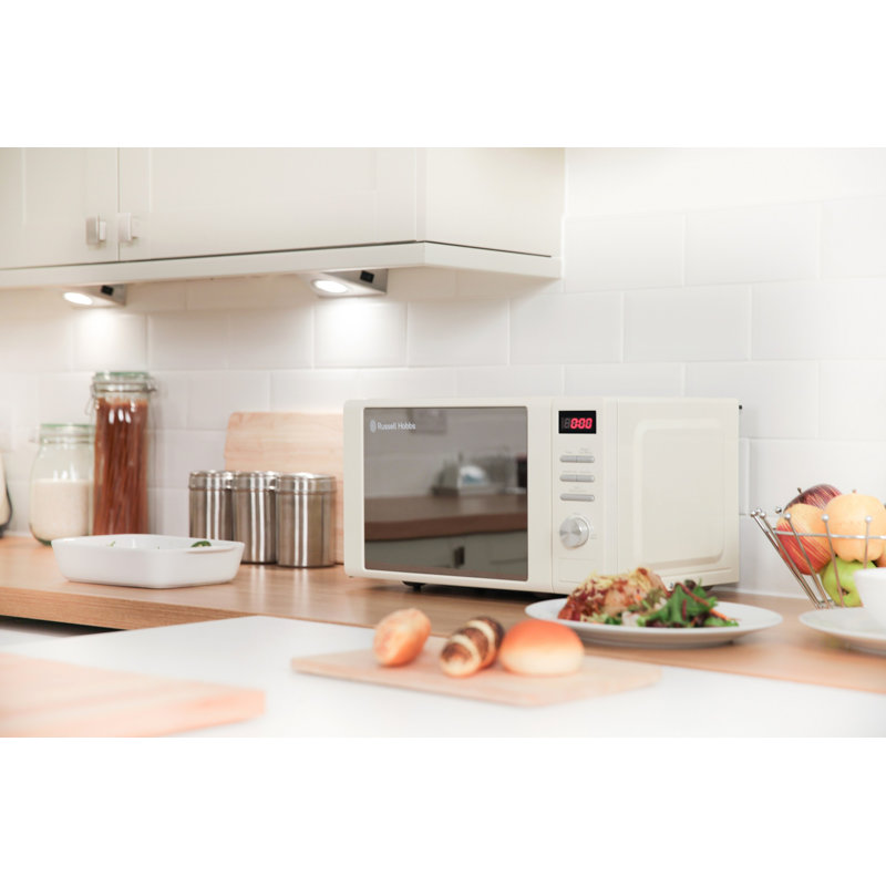 20 L 800W Countertop Microwave, Cream
