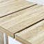 Table de salle à manger rectangulaire extensible pour 6 à 10 personnes en bois vieilli 160 à 200 cm