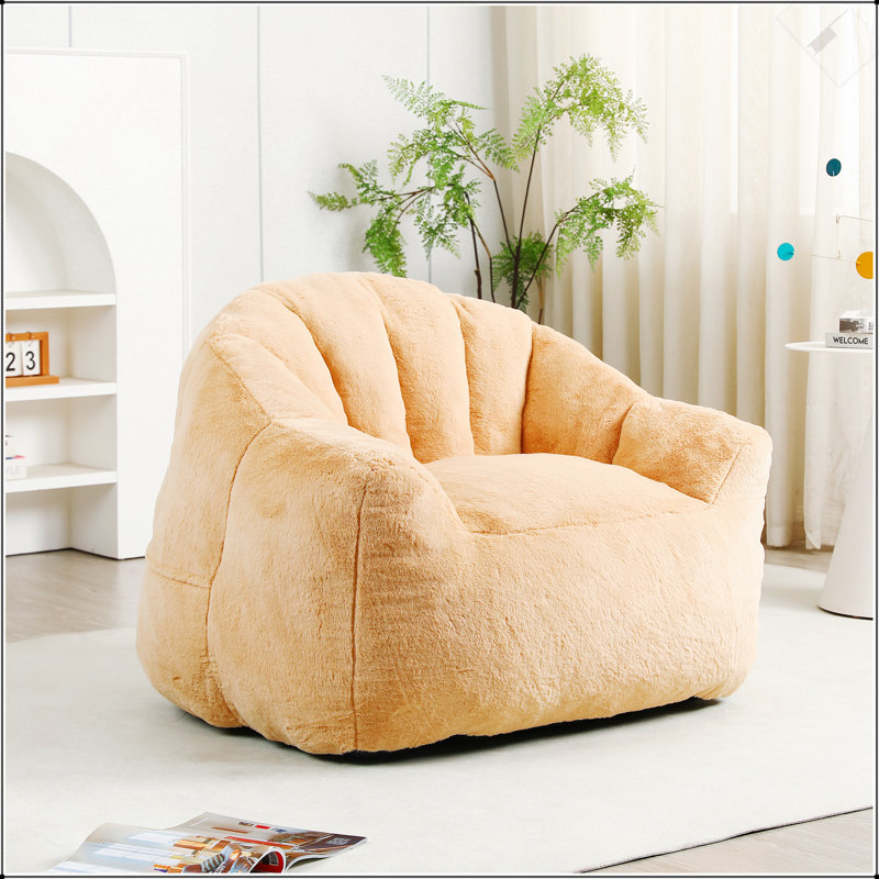 Fauteuil à billes surdimensionné avec accoudoirs, mousse haute densité, confortable et polyvalent pour les adultes dans le salon et la chambre à coucher