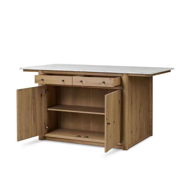 Fatima Kitchen Island-Aged Natural Oak