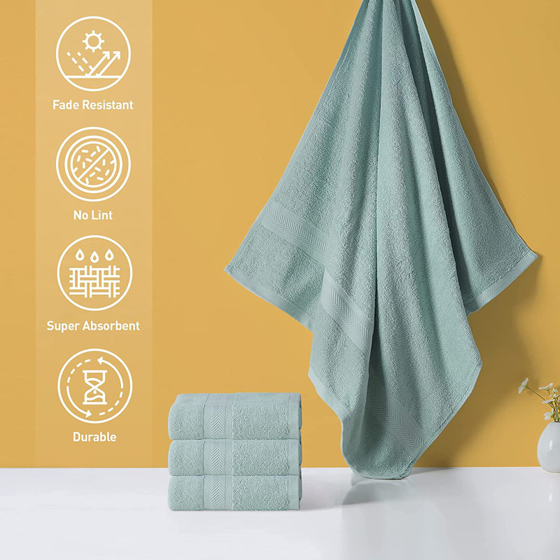 Ensemble de serviettes 4 pièces, Vert