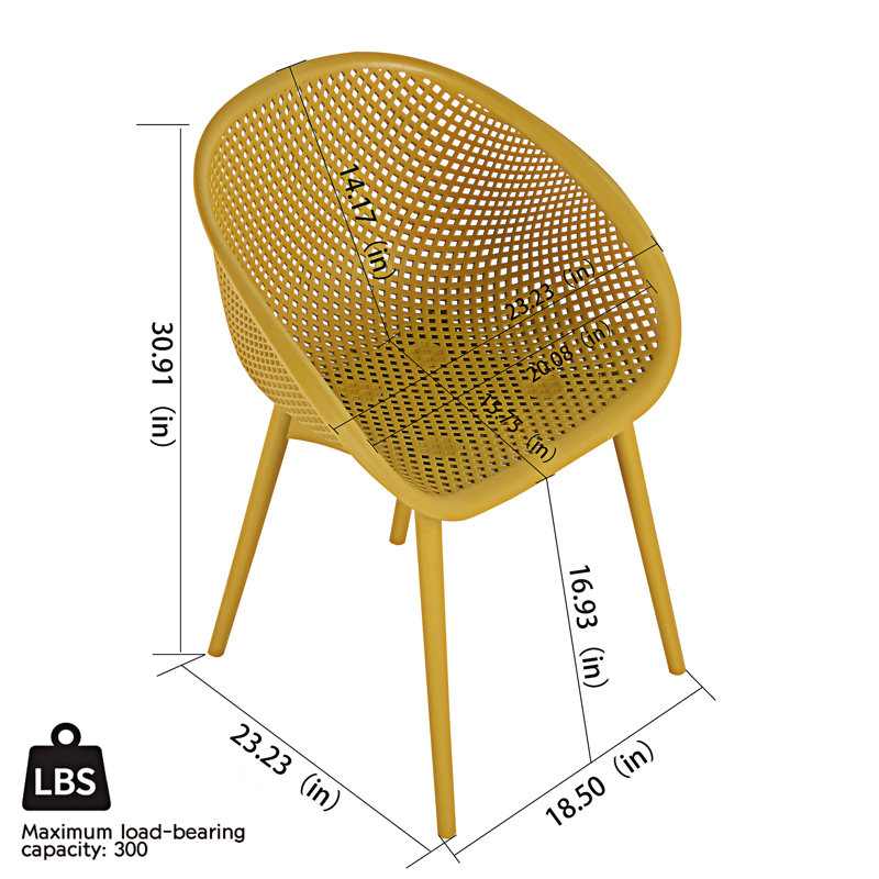 Ensemble de 2 chaises longues Modern, Jaune terreux