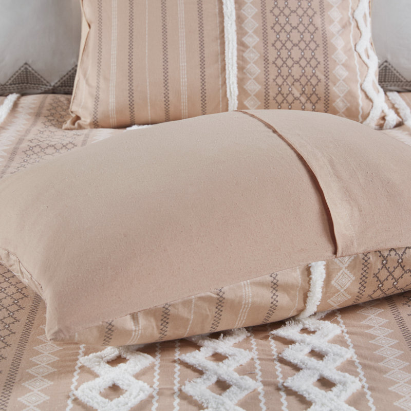 Blush Pink Full Cotton Down Alternative Comforter Set