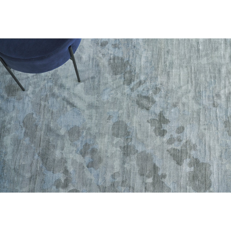 Koda Abstract Area Rug in Ink Blue, Rectangle 9' x 12'