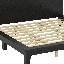 Lit plateforme en bois avec tête de lit, structure de lit moderne et robuste avec support en lattes de bois-681176259-681176248