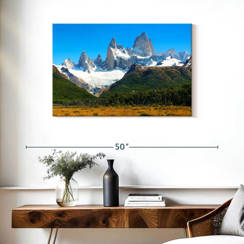 Mont Fitz Roy, Alvord, ciel bleu, H 24 po x l 36 po