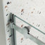 Porte de douche en verre, porte coulissante, avec verre trempé de 5/16 po-111795476